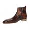 Duca Di Matiste "Pedaso" Chocolate/Brandy Genuine Italian Calf Leather Ankle Boots.